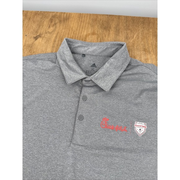 adidas Other - Adidas Chick-fil-A ATL Peachtree Road Race Short Sleeve Polo Men's XL Gray